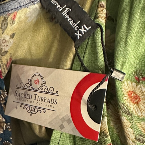 XXL. Sacred Threads Multicolor Boho Maxi Dress. LG/GR/GR01 - Picture 5 of 5